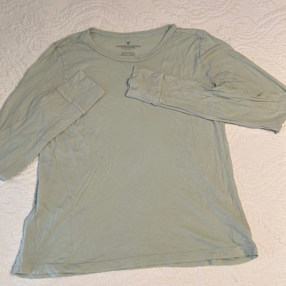 Long sleeve teal shirt